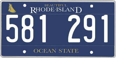 RI license plate 581291