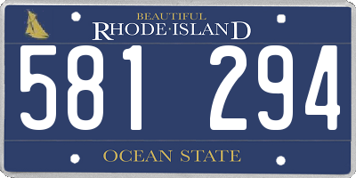 RI license plate 581294