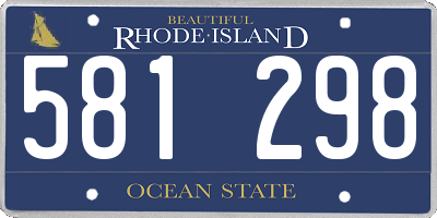RI license plate 581298