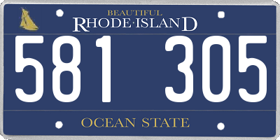 RI license plate 581305