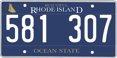 RI license plate 581307
