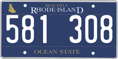 RI license plate 581308
