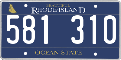 RI license plate 581310