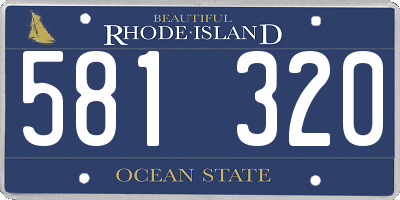 RI license plate 581320