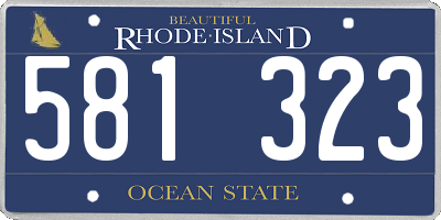 RI license plate 581323