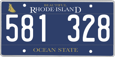 RI license plate 581328