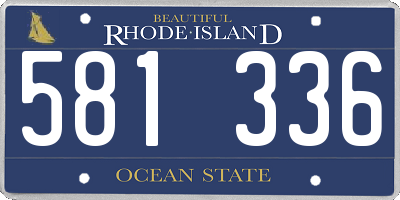 RI license plate 581336