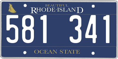 RI license plate 581341