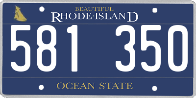 RI license plate 581350