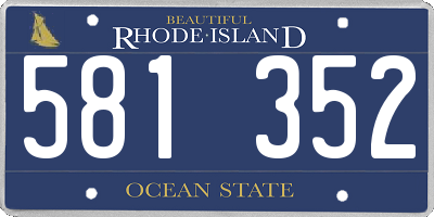 RI license plate 581352