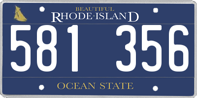 RI license plate 581356