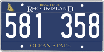 RI license plate 581358