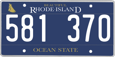 RI license plate 581370