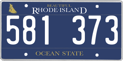 RI license plate 581373