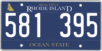 RI license plate 581395