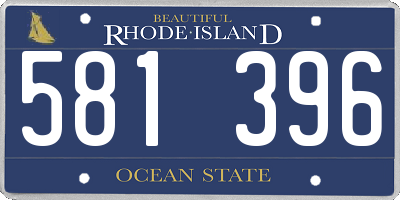 RI license plate 581396