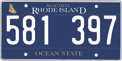 RI license plate 581397