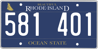 RI license plate 581401