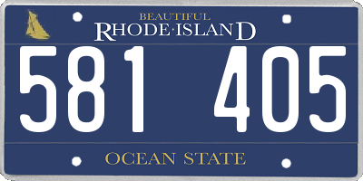 RI license plate 581405