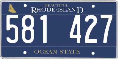 RI license plate 581427