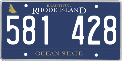 RI license plate 581428