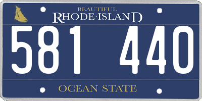 RI license plate 581440