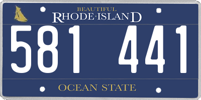 RI license plate 581441
