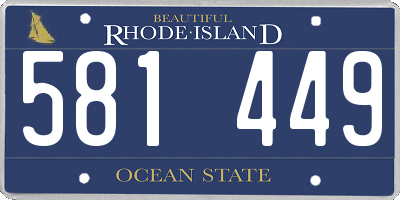 RI license plate 581449
