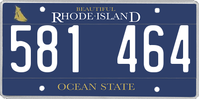RI license plate 581464