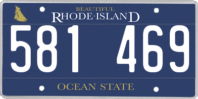 RI license plate 581469