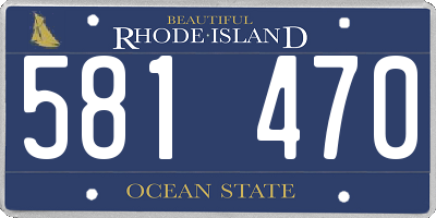 RI license plate 581470
