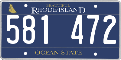 RI license plate 581472