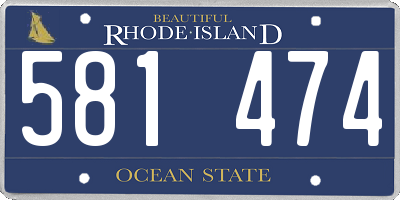 RI license plate 581474