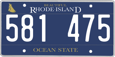 RI license plate 581475