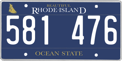 RI license plate 581476