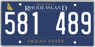 RI license plate 581489