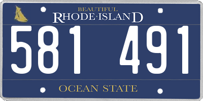 RI license plate 581491
