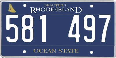 RI license plate 581497