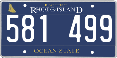 RI license plate 581499