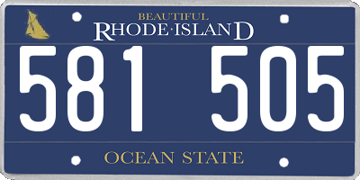 RI license plate 581505
