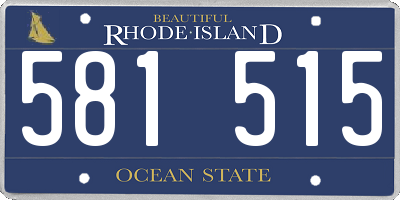 RI license plate 581515