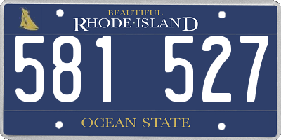 RI license plate 581527