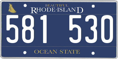 RI license plate 581530