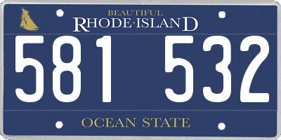 RI license plate 581532