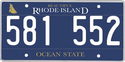 RI license plate 581552