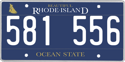 RI license plate 581556