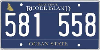 RI license plate 581558