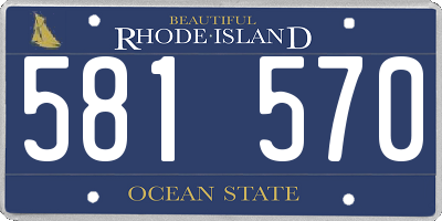 RI license plate 581570