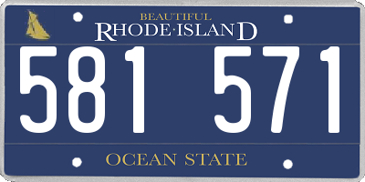 RI license plate 581571
