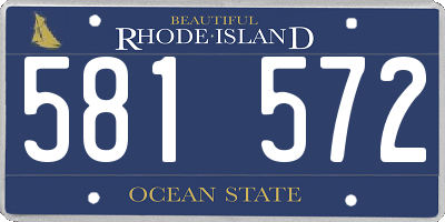 RI license plate 581572
